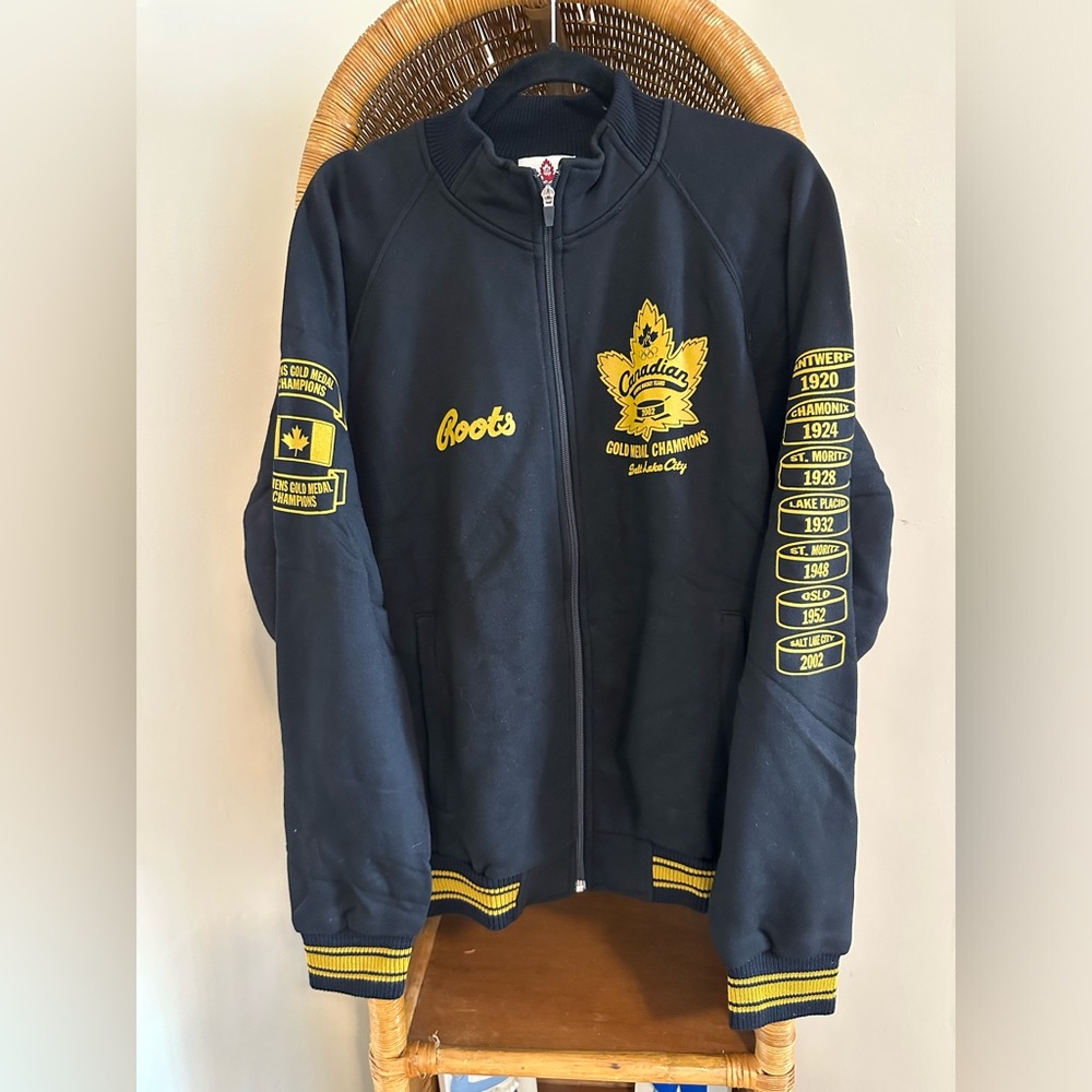 2002 Olympics Hockey Roots Canada Salt Lake City Jacket Heated Rivalry